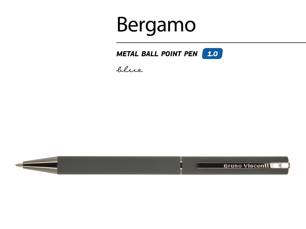 Ручка металлическая шариковая Bergamo (Фото)