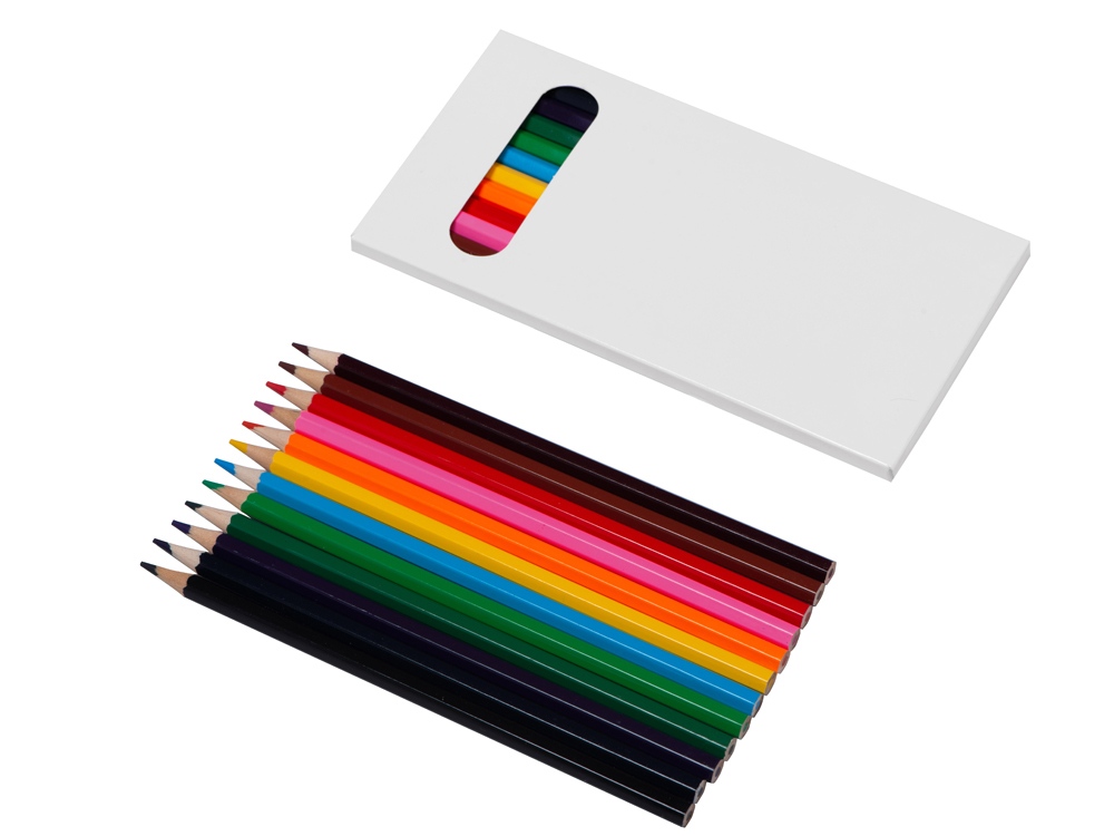 упаковка- белый, карандаши- разноцветный  1шт