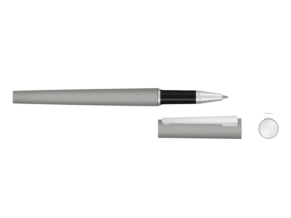 Ручка металлическая роллер Brush R GUM soft-touch с зеркальной гравировкой (Фото)
