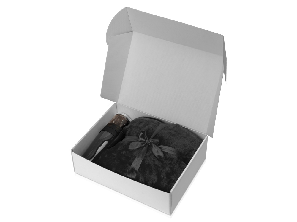 Подарочный набор Tasty hygge с пледом, термокружкой и миндалем в шоколадной глазури (Фото)