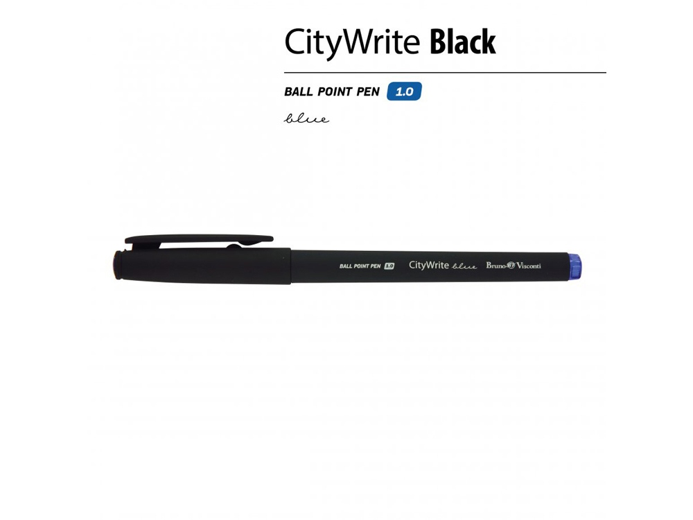 Ручка пластиковая шариковая CityWrite Black (Фото)