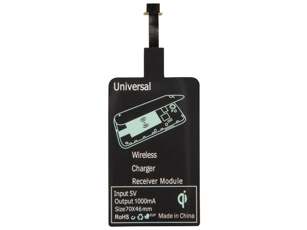 Приёмник Qi для беспроводной зарядки телефона, Micro USB (Фото)