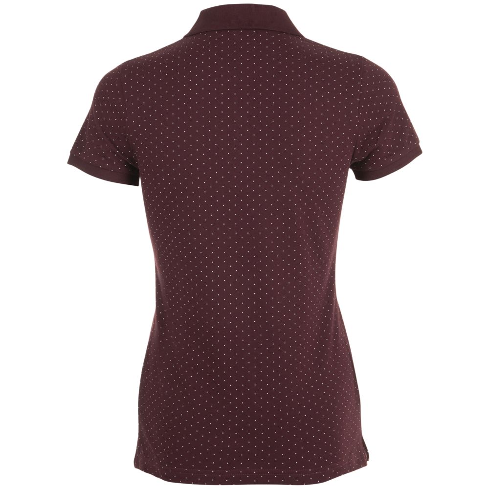 Рубашка поло женская Brandy Women, бордовая с белым (Миниатюра WWW (1000))