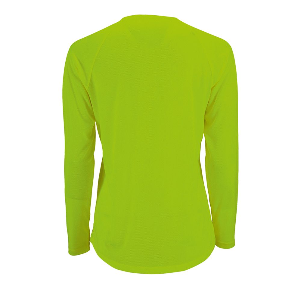 Футболка с длинным рукавом Sporty LSL Women, зеленый неон (Миниатюра WWW (1000))