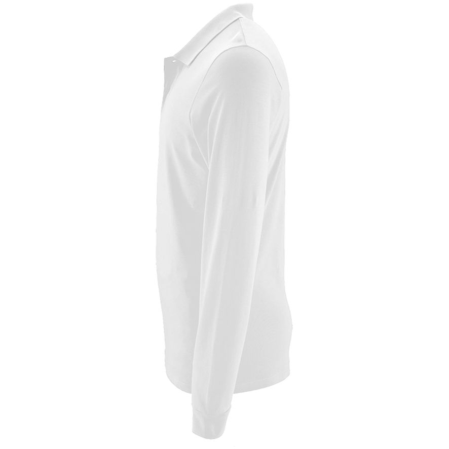 Рубашка поло мужская с длинным рукавом Perfect LSL Men, белая (Миниатюра WWW (1000))