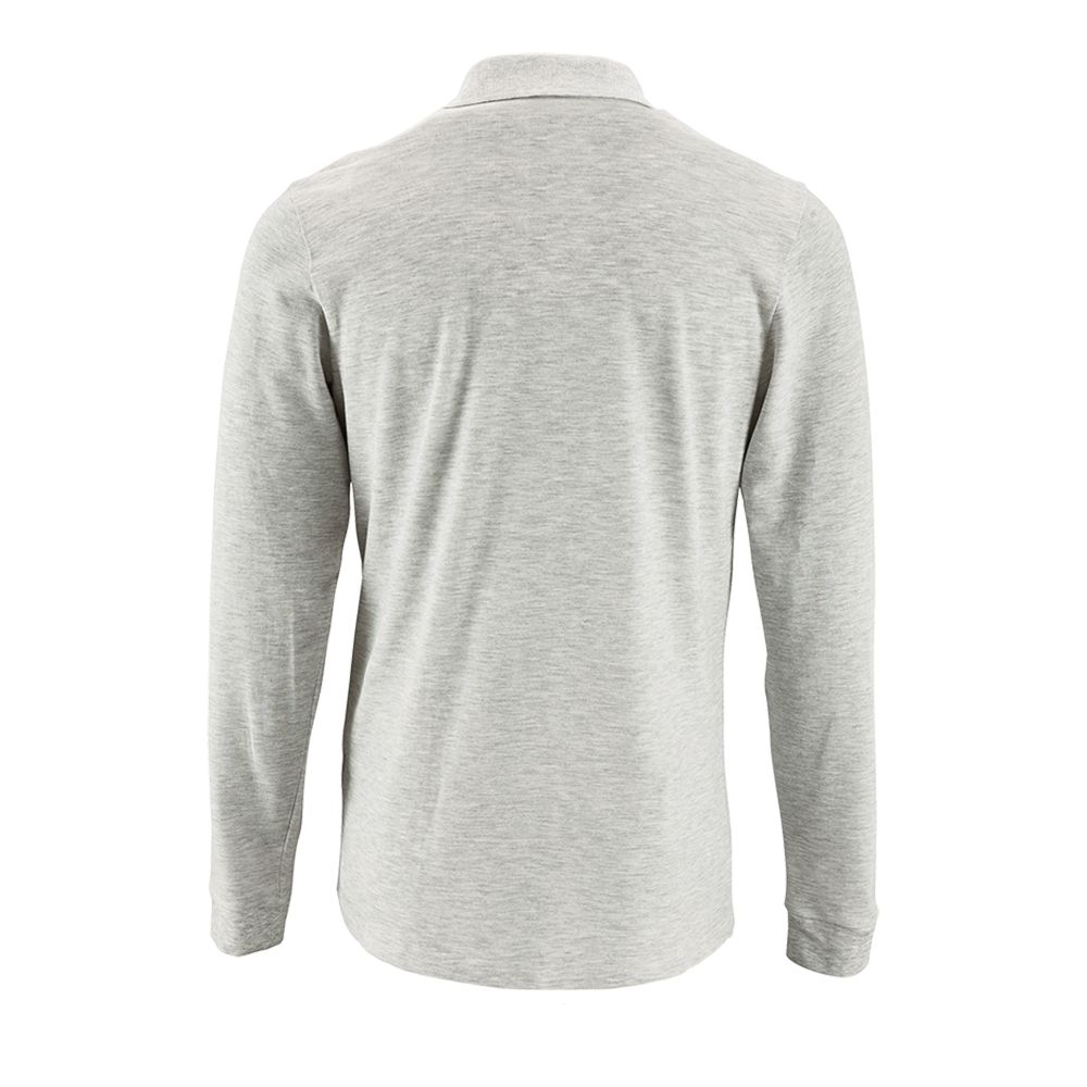Рубашка поло мужская с длинным рукавом Perfect LSL Men, светло-серый меланж (Миниатюра WWW (1000))