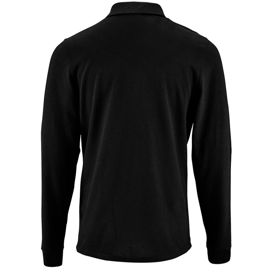 Рубашка поло мужская с длинным рукавом Perfect LSL Men, черная (Миниатюра WWW (1000))