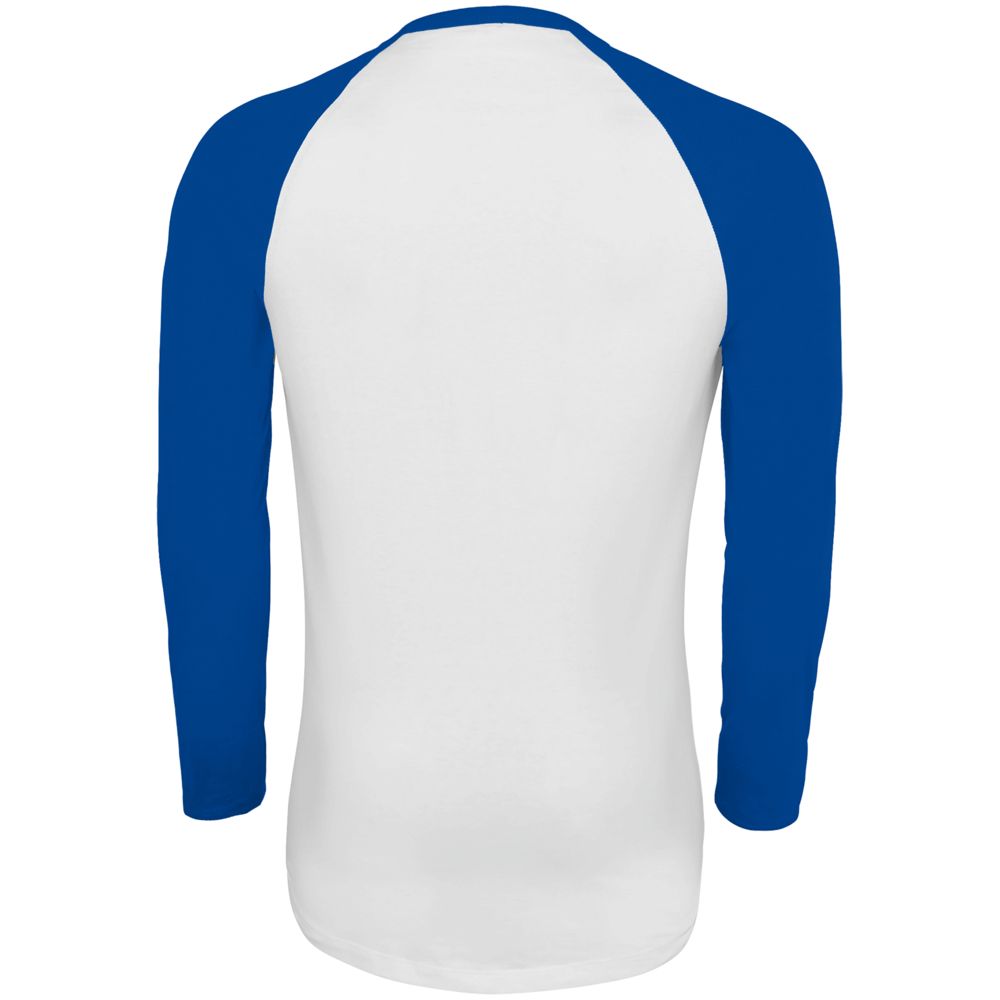 Футболка мужская с длинным рукавом Funky Lsl, белая с ярко-синим (Миниатюра WWW (1000))