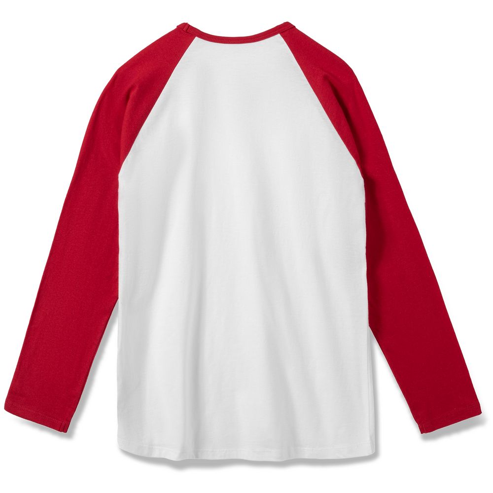 Футболка женская с длинным рукавом Milky Lsl, белая с красным (Миниатюра WWW (1000))