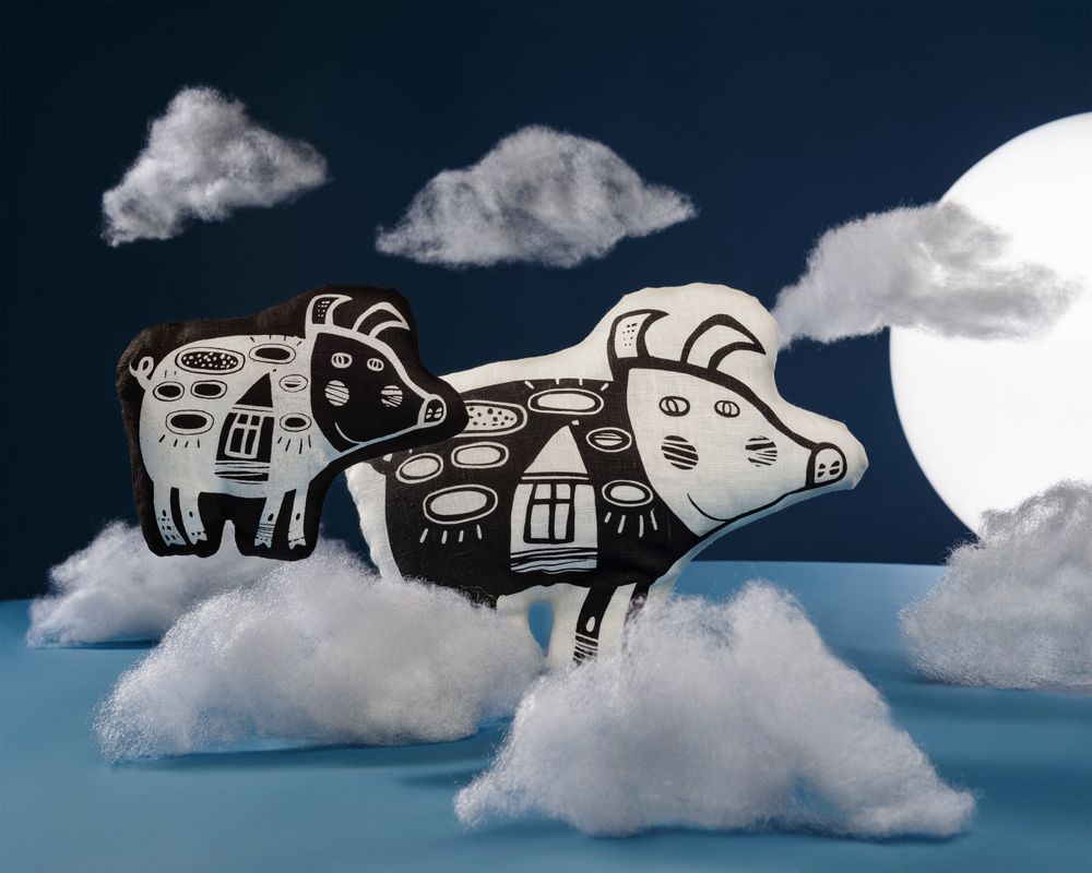 Игрушка «Свинка, витающая в облаках», белая (Миниатюра WWW (1000))