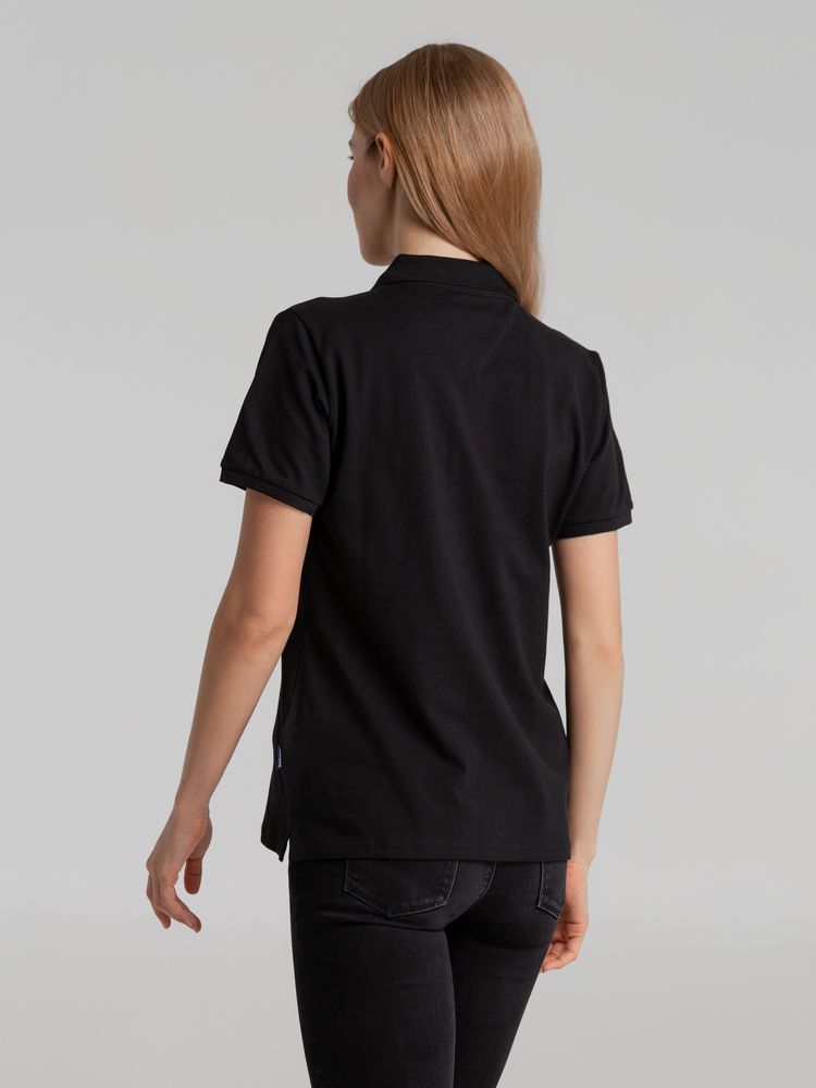 Рубашка поло женская Sunset, черная (Миниатюра WWW (1000))