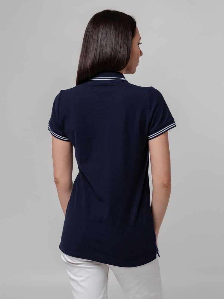 Рубашка поло женская Virma Stripes Lady, темно-синяя (Миниатюра WWW (1000))