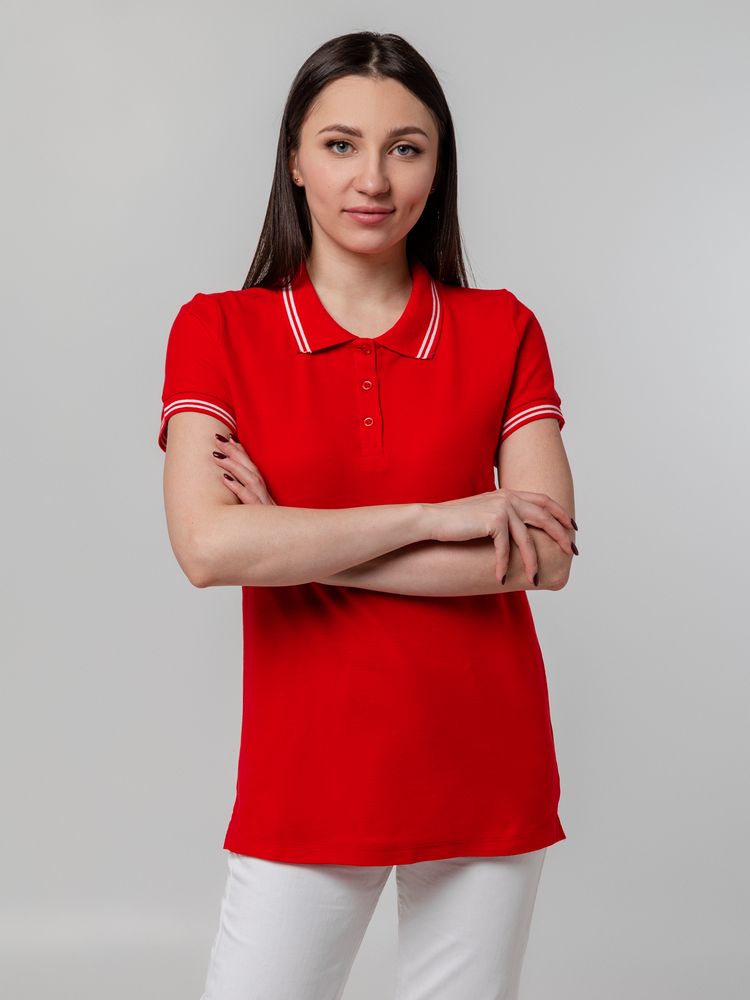Рубашка поло женская Virma Stripes Lady, красная (Миниатюра WWW (1000))