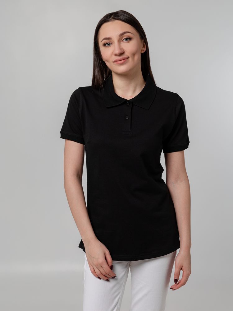 Рубашка поло женская Virma Stretch Lady, черная (Миниатюра WWW (1000))