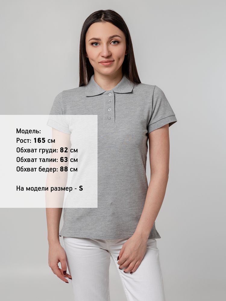 Рубашка поло женская Virma Premium Lady, серый меланж (Миниатюра WWW (1000))