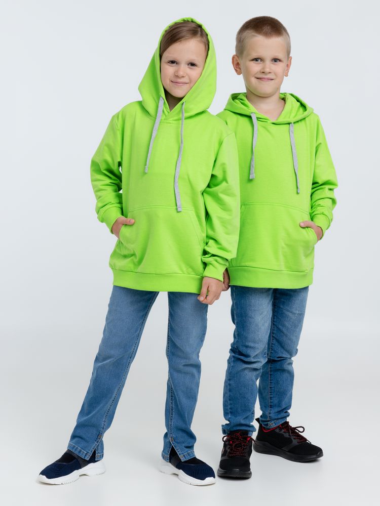Толстовка с капюшоном детская Kirenga Kids, зеленое яблоко (Миниатюра WWW (1000))