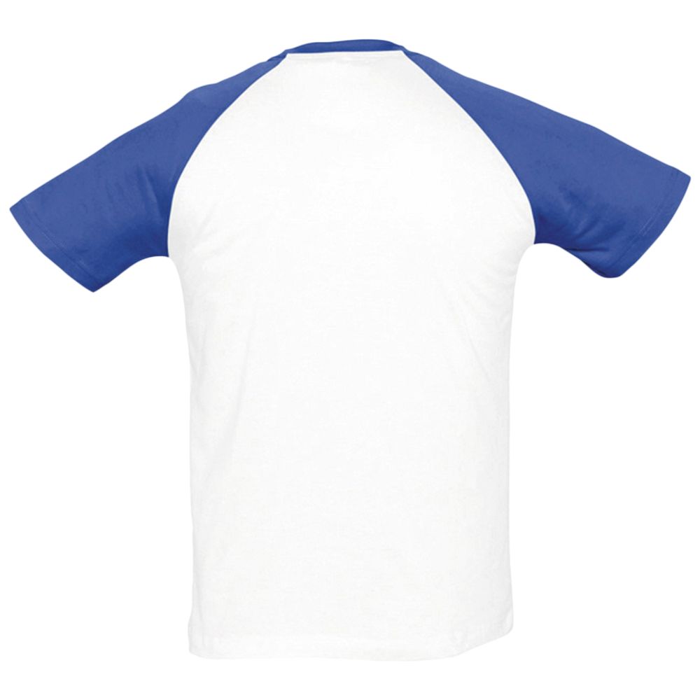 Футболка мужская двухцветная Funky 150, белая с ярко-синим (Миниатюра WWW (1000))