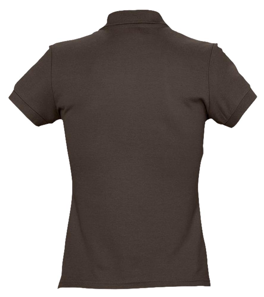 Рубашка поло женская Passion 170, шоколадно-коричневая (Миниатюра WWW (1000))