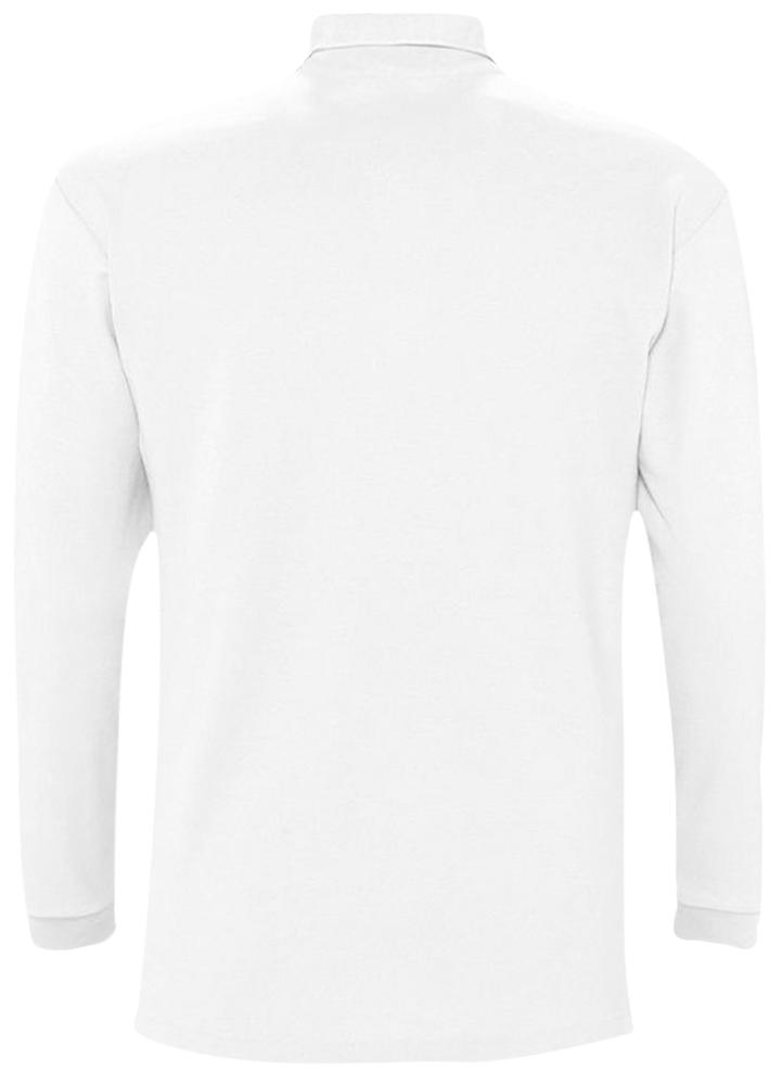 Рубашка поло мужская с длинным рукавом Winter II 210 белая (Миниатюра WWW (1000))