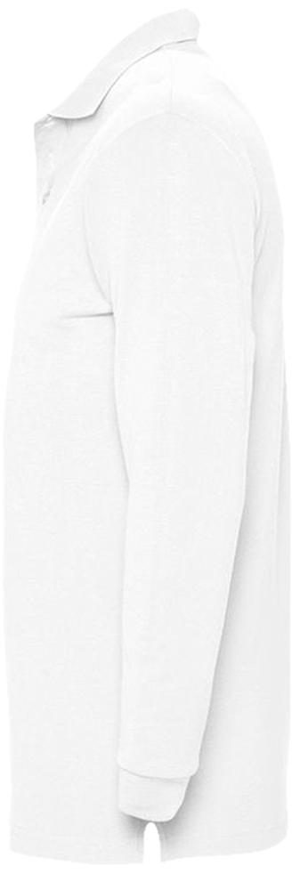Рубашка поло мужская с длинным рукавом Winter II 210 белая (Миниатюра WWW (1000))