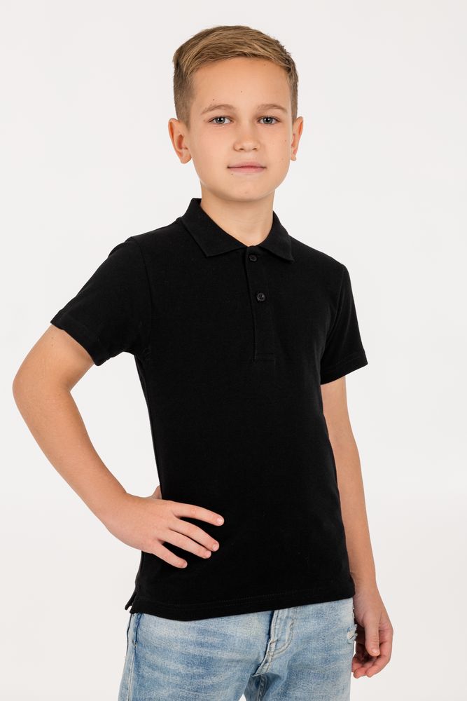 Рубашка поло детская Virma Kids, черная (Миниатюра WWW (1000))