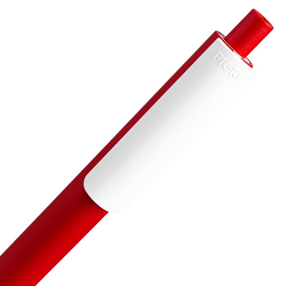 Ручка шариковая Pigra P03 Mat, красная с белым (Миниатюра WWW (1000))