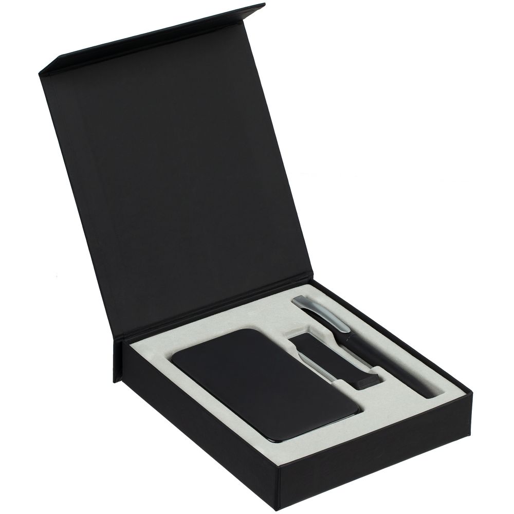 Коробка Latern для аккумулятора 5000 мАч, флешки и ручки, черная (Миниатюра WWW (1000))