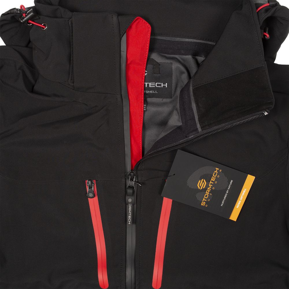 Куртка софтшелл мужская Patrol, черная с серым (Миниатюра WWW (1000))