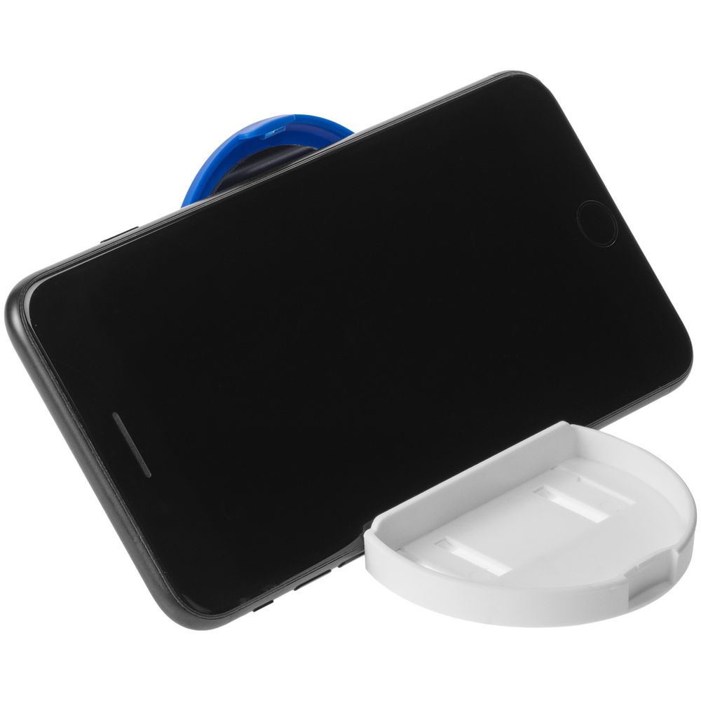 Зеркало с подставкой для телефона Self, синее с белым (Миниатюра WWW (1000))