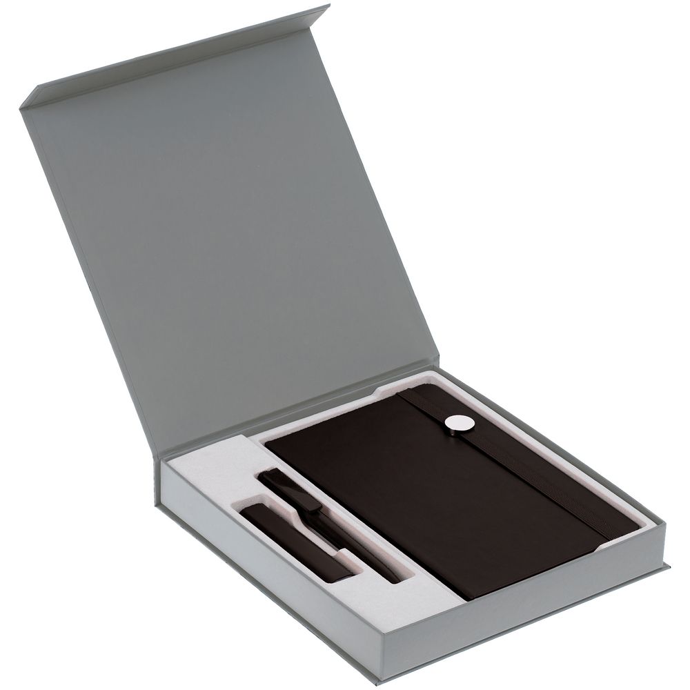 Коробка Arbor под ежедневник, аккумулятор и ручку, светло-серая (Миниатюра WWW (1000))