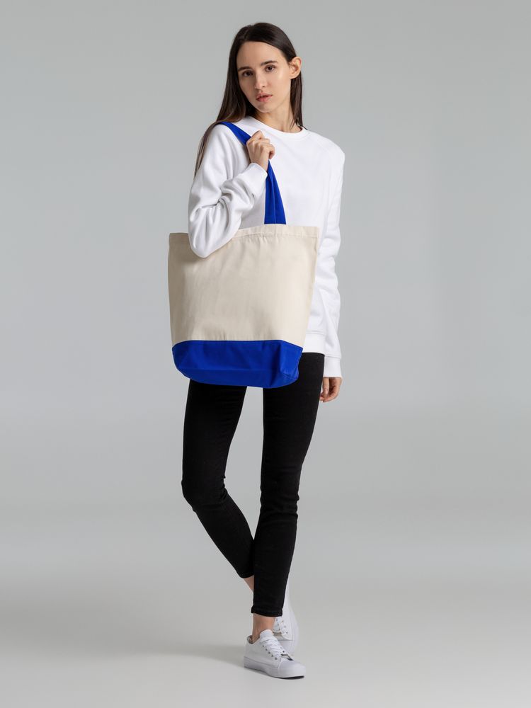Холщовая сумка Shopaholic, темно-синяя (Миниатюра WWW (1000))