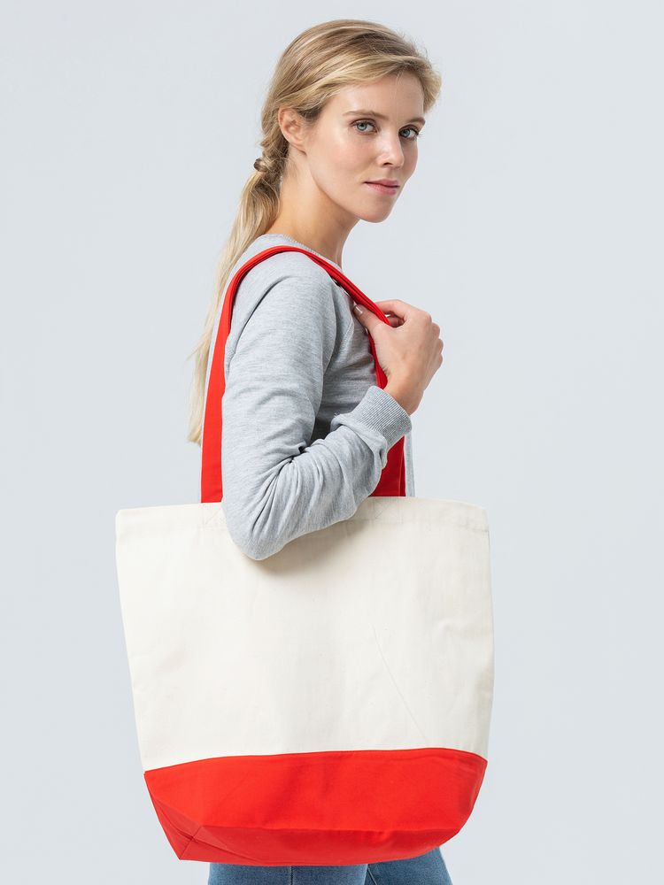 Холщовая сумка Shopaholic, красная (Миниатюра WWW (1000))