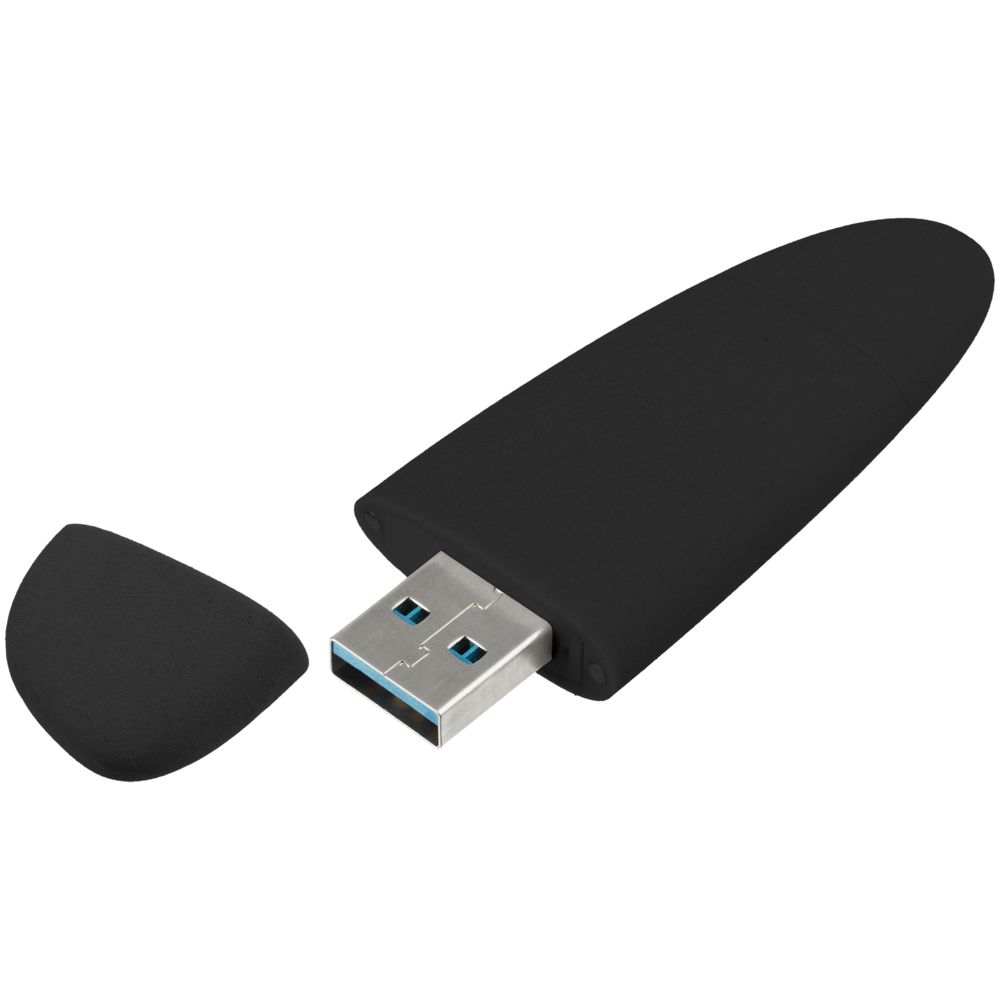 Флешка Pebble Type-C, USB 3.0, черная, 16 Гб (Миниатюра WWW (1000))