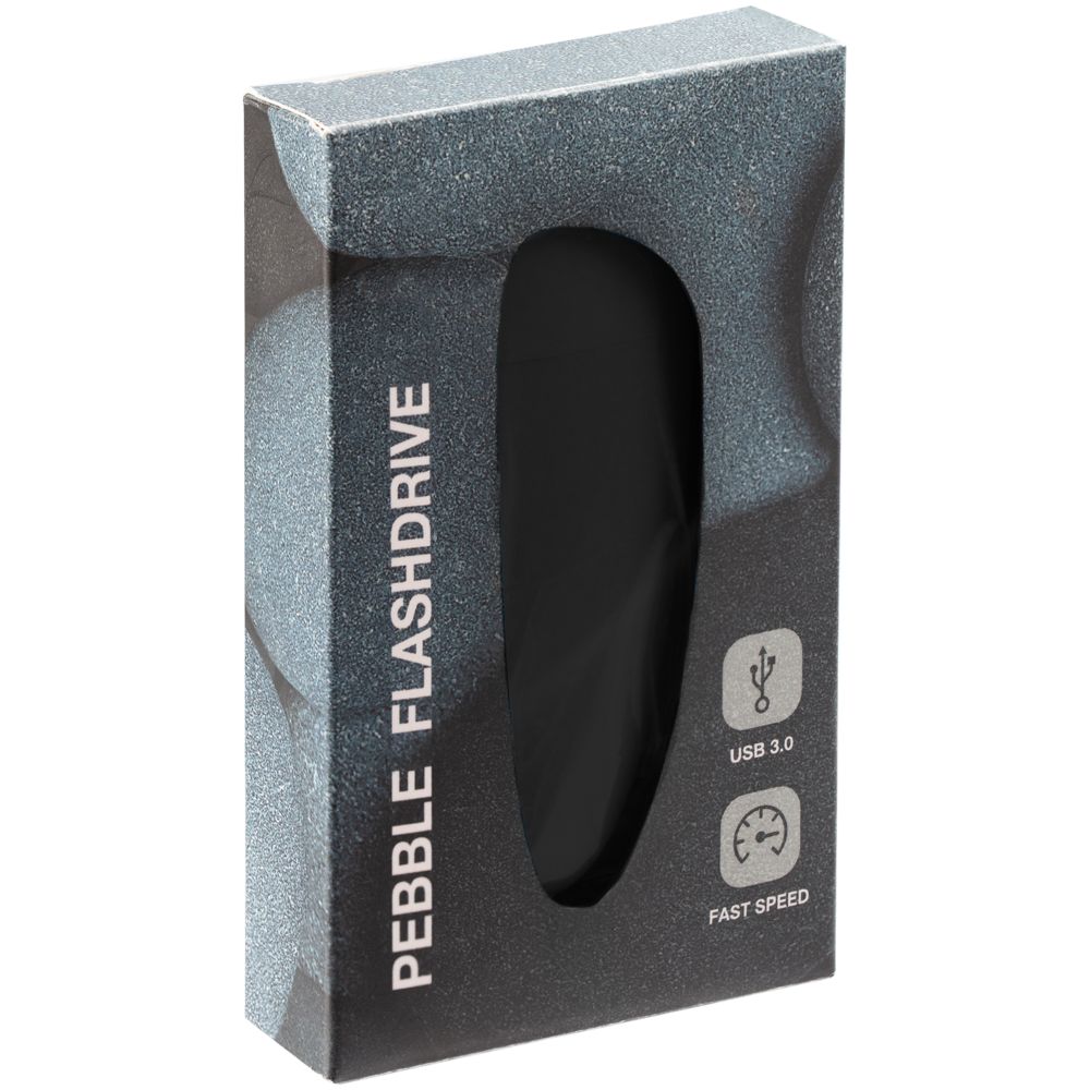 Флешка Pebble, черная, USB 3.0, 16 Гб (Миниатюра WWW (1000))