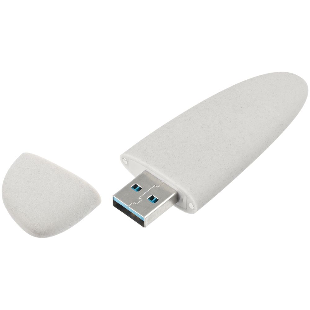Флешка Pebble, светло-серая, USB 3.0, 16 Гб (Миниатюра WWW (1000))