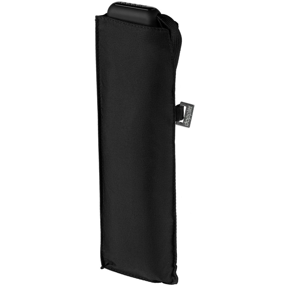 Зонт складной Carbonsteel Slim, черный (Миниатюра WWW (1000))