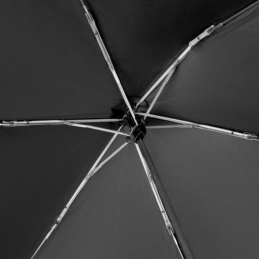 Зонт складной Carbonsteel Slim, черный (Миниатюра WWW (1000))
