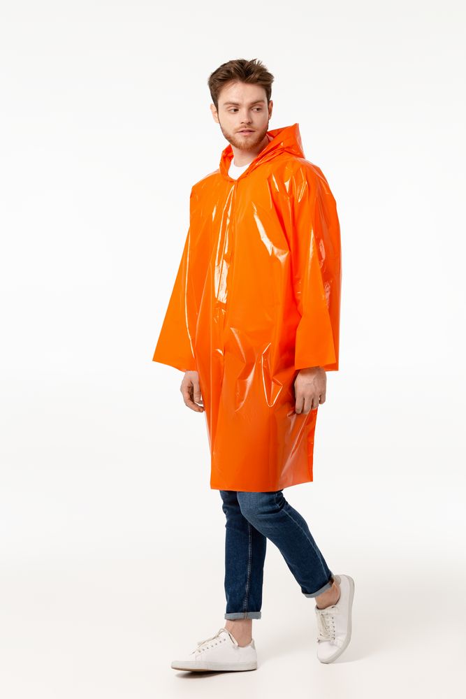 Дождевик-плащ CloudTime, оранжевый (Миниатюра WWW (1000))