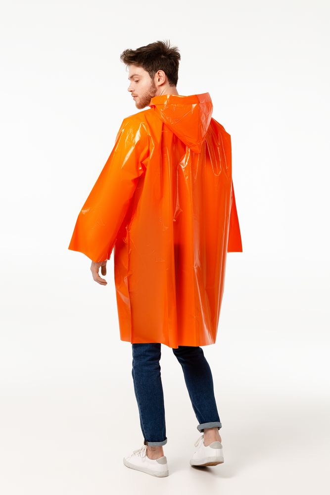 Дождевик-плащ CloudTime, оранжевый (Миниатюра WWW (1000))