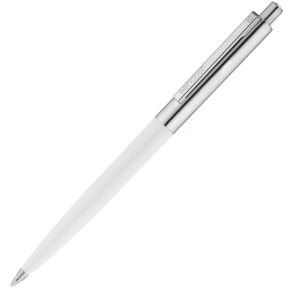 Ручка шариковая Senator Point Metal, белая (Миниатюра WWW (1000))