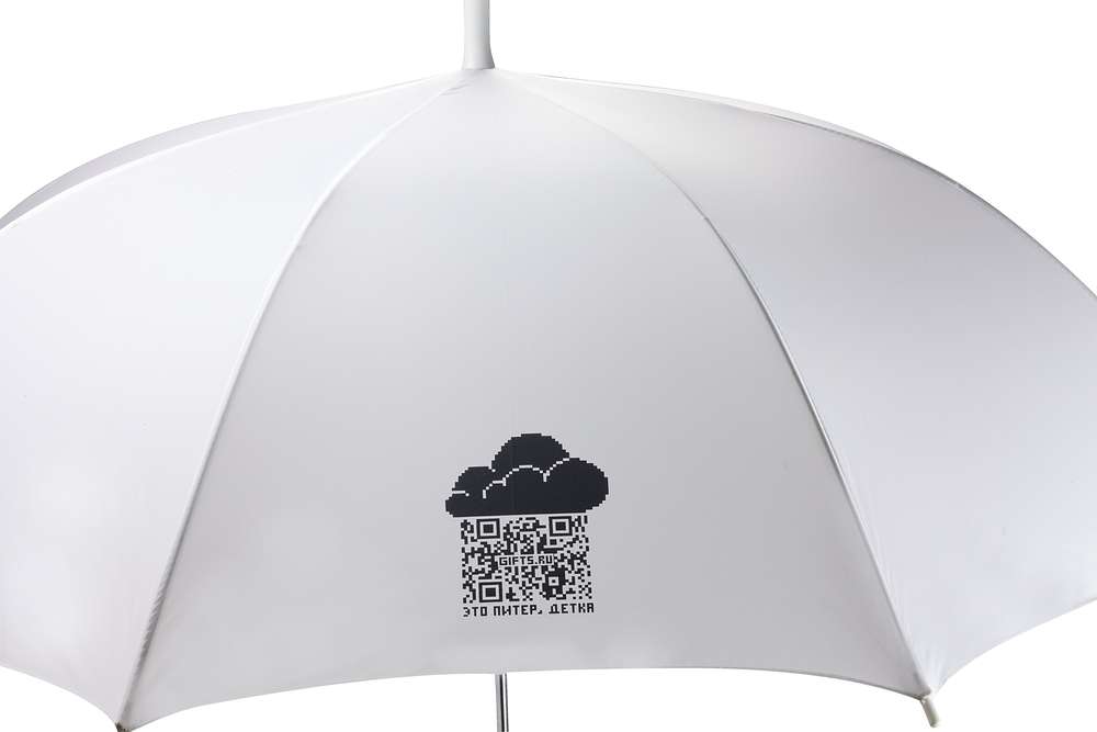 Зонт-трость Promo, белый (Миниатюра WWW (1000))