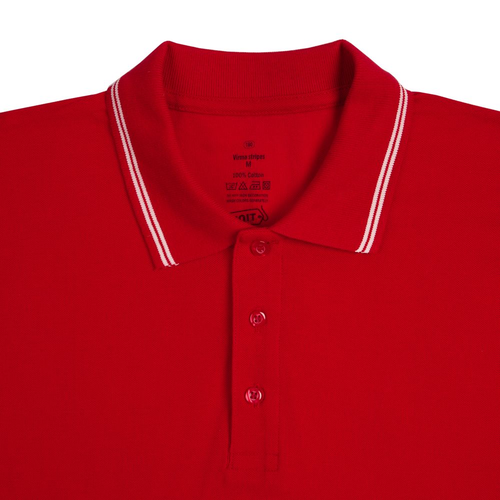 Рубашка поло Virma Stripes, красная (Миниатюра WWW (1000))