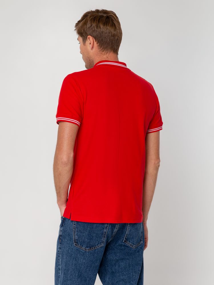 Рубашка поло Virma Stripes, красная (Миниатюра WWW (1000))