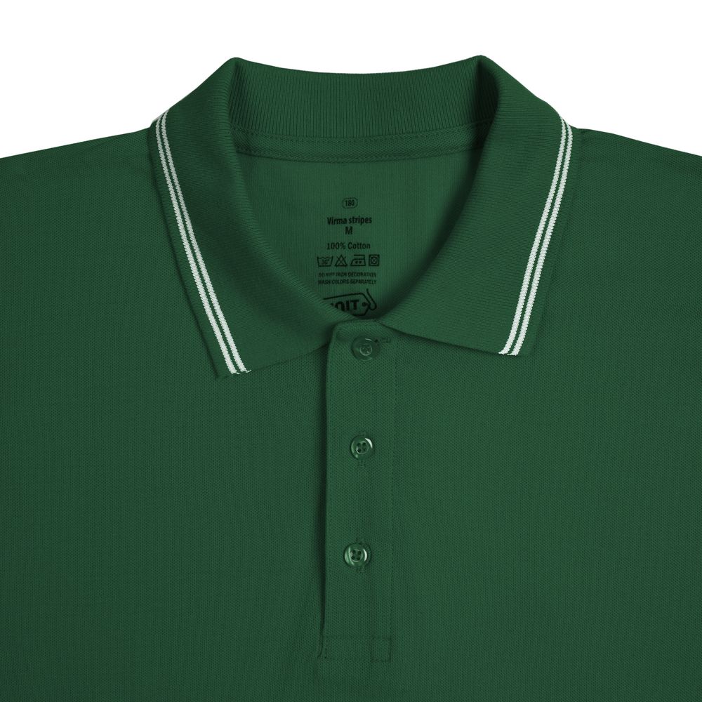 Рубашка поло Virma Stripes, зеленая (Миниатюра WWW (1000))