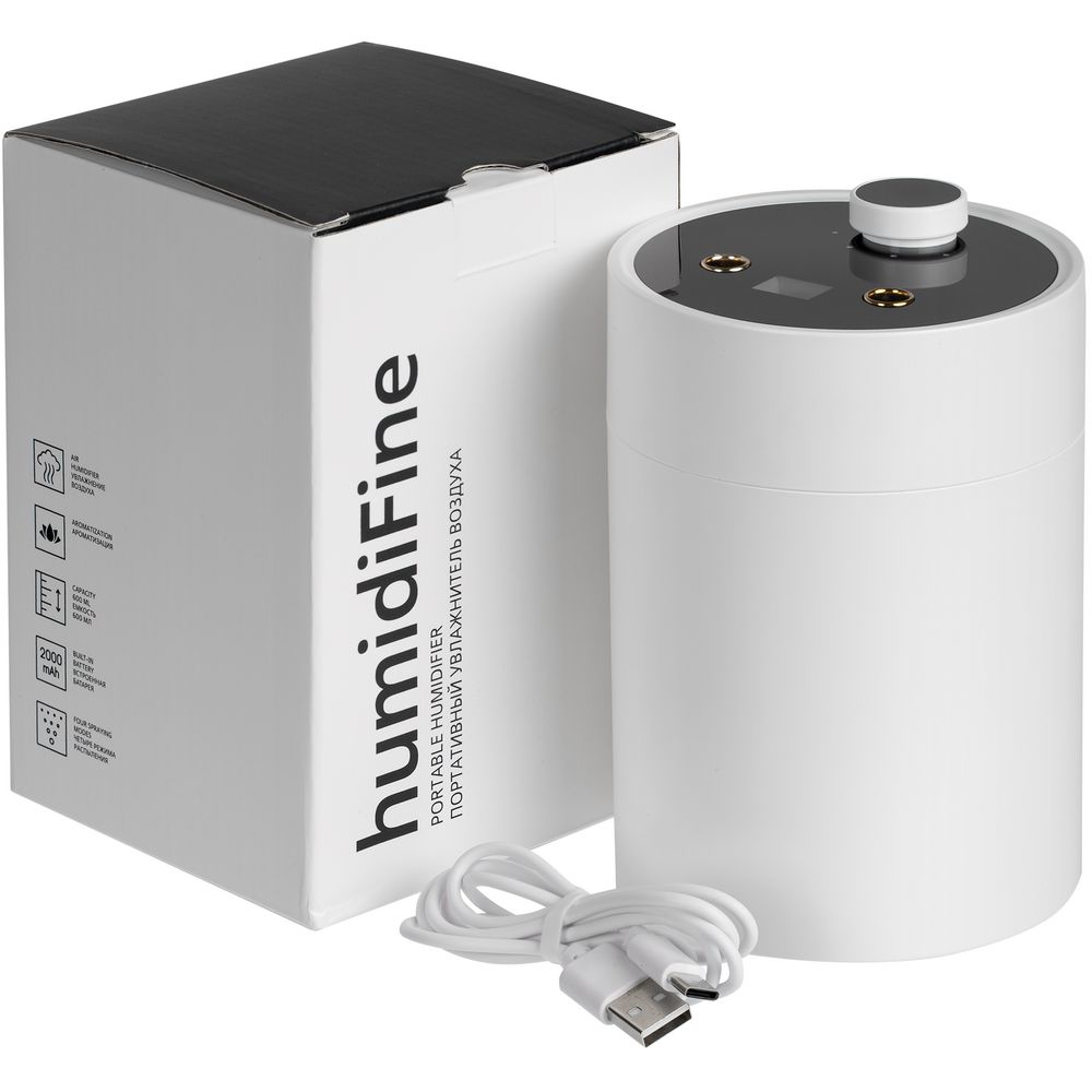 Переносной увлажнитель-ароматизатор humidiFine, белый (Миниатюра WWW (1000))