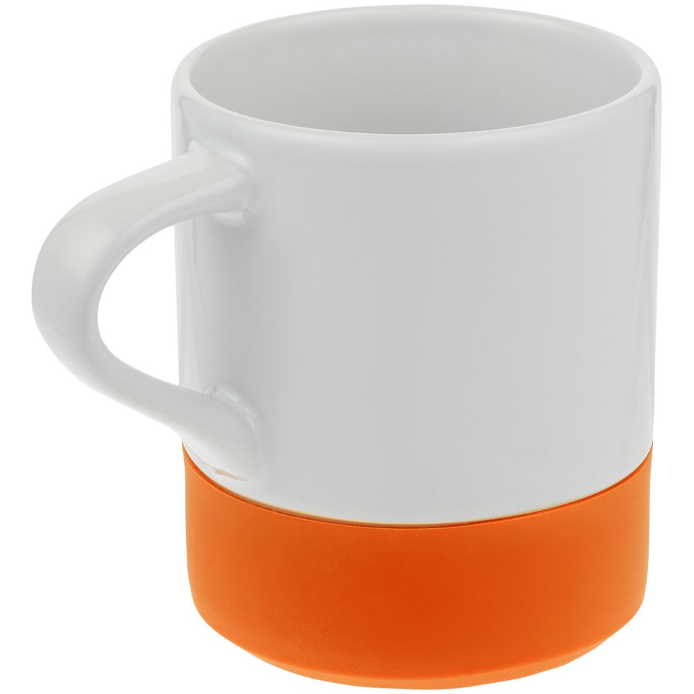 Кружка с силиконовой подставкой Protege, оранжевая (Миниатюра WWW (1000))