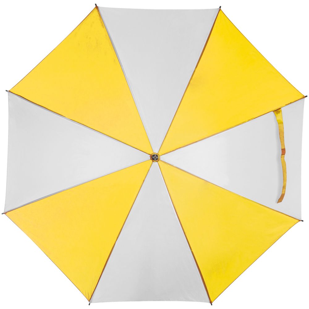 Зонт-трость Milkshake, белый с желтым (Миниатюра WWW (1000))