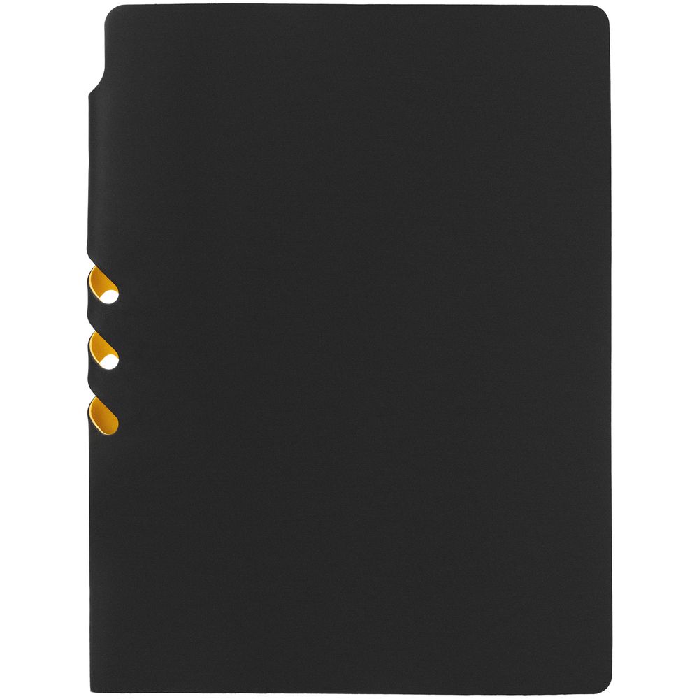 Ежедневник Flexpen Black, недатированный, черный с желтым (Миниатюра WWW (1000))