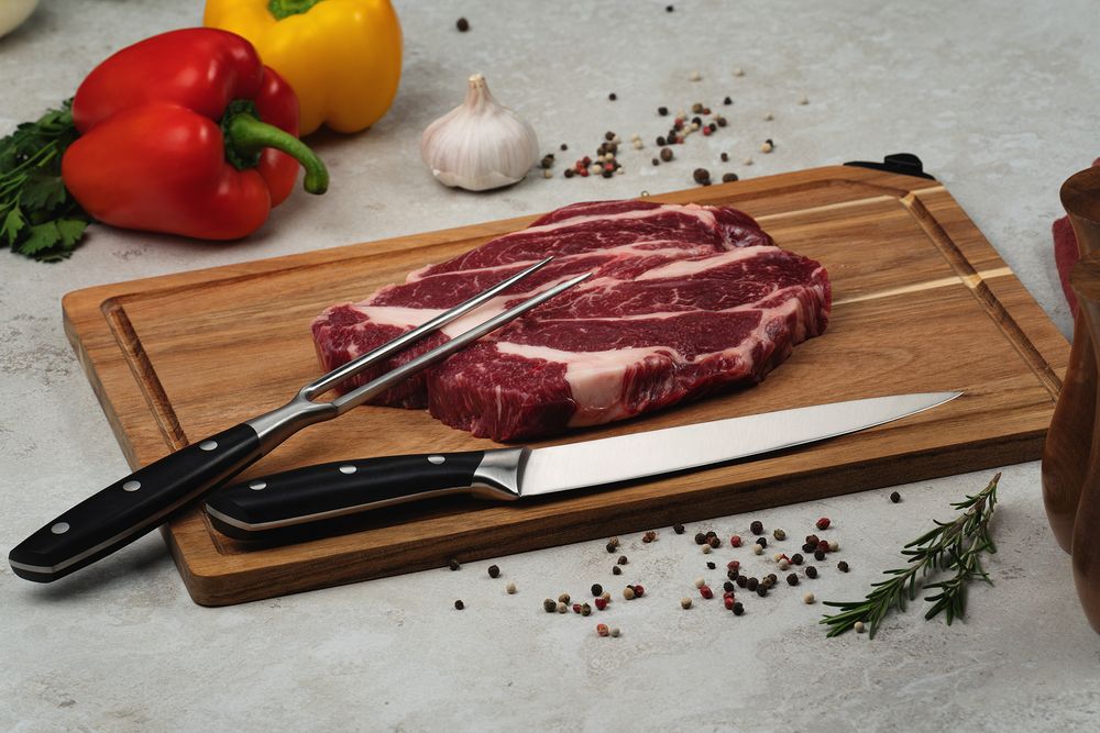 Набор для мяса Slice Twice с ножом-слайсером и вилкой (Миниатюра WWW (1000))