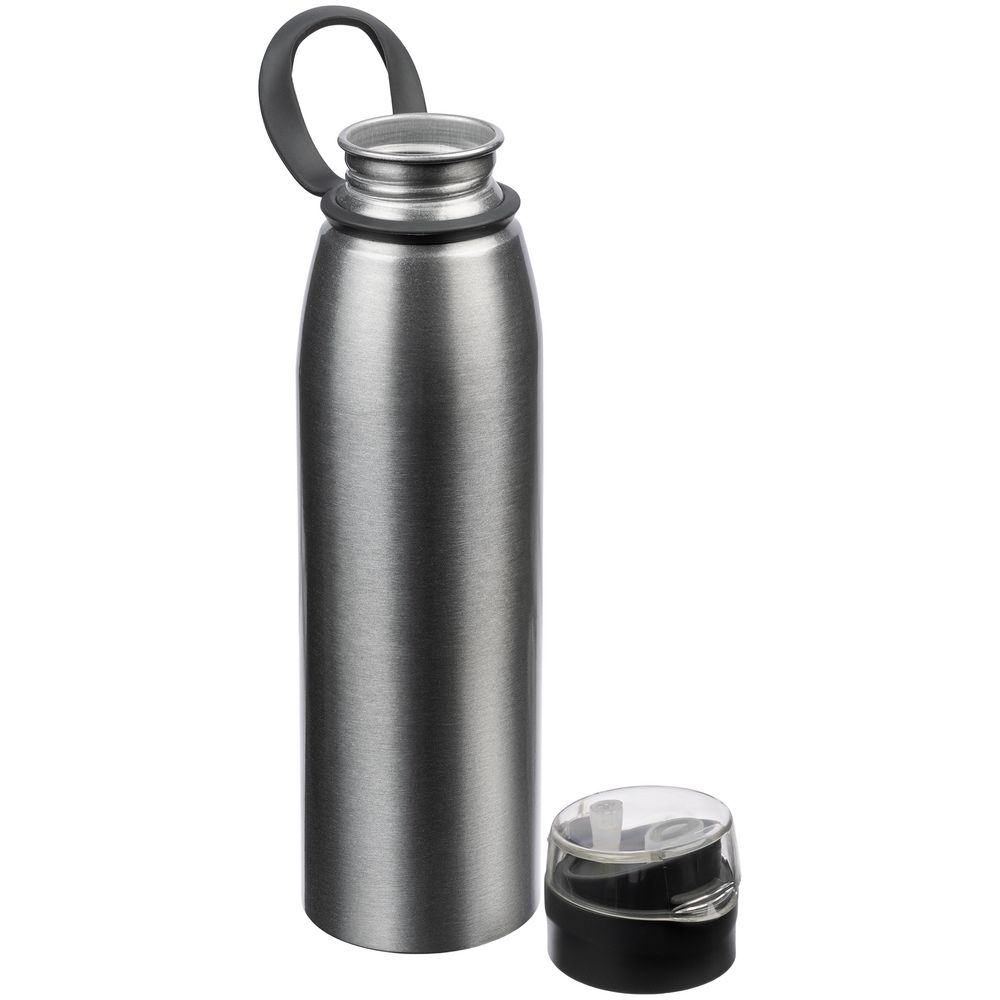 Спортивная бутылка для воды Korver, серебристая (Миниатюра WWW (1000))